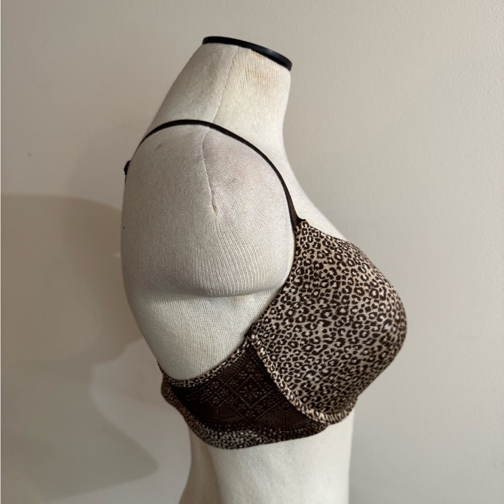 Maidenform Leopard Print Brown Lace Bra 38D NWOT - Picture 2 of 3